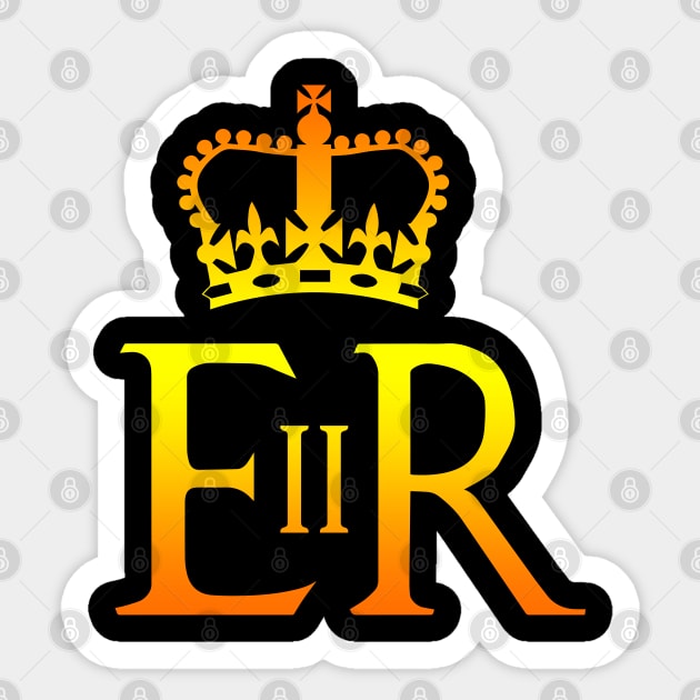 Queen Elizabeth Gold Royal Cypher Sticker by Scar